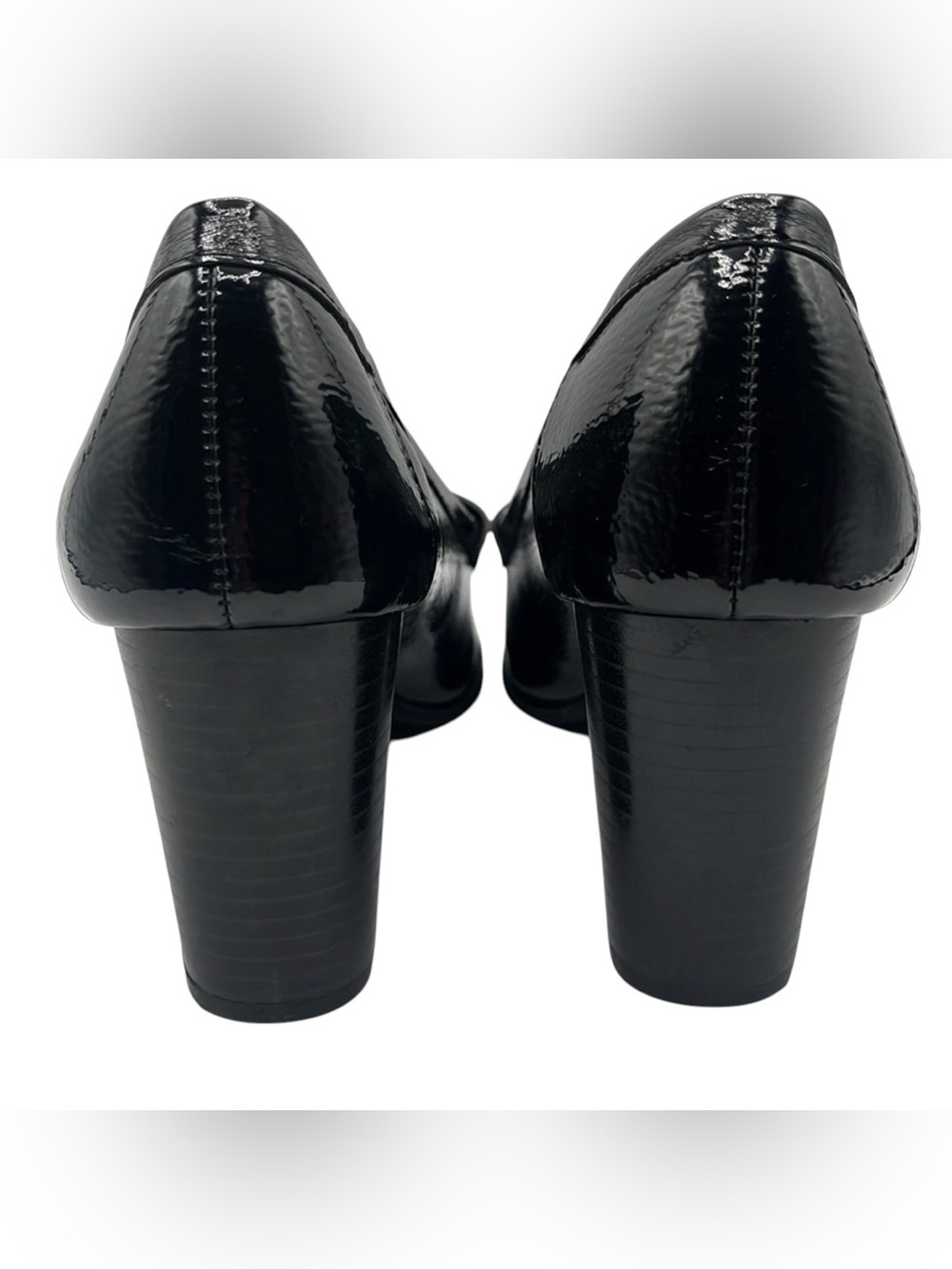 JONES NEW YORK BLACK PATENT LEATHER LOAFERS SIZE 7.5 - Picture 6 of 11